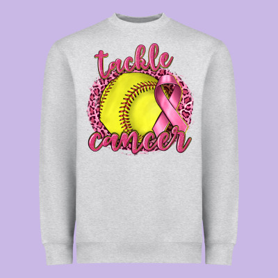 Tackle Cancer Softball Heavyweight Sweatshirt Designed By Texasbilliewilder