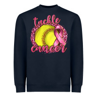 Navy Tackle Cancer Softball Heavyweight Sweatshirt - texasbilliewilder