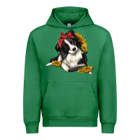 Emerald border collie with bandanna Urban Hoodie - texasbilliewilder