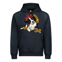 Navy border collie with bandanna Urban Hoodie - texasbilliewilder