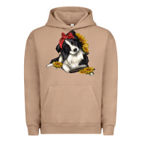 Pigment Burro border collie with bandanna Urban Hoodie - texasbilliewilder