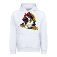 White border collie with bandanna Urban Hoodie - texasbilliewilder