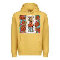 Antique Gold basketball mom Premium Hoodie - LillyAllenDesigns