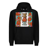 Black basketball mom Premium Hoodie - LillyAllenDesigns