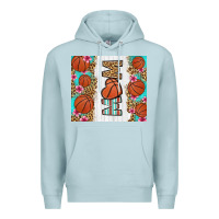 Blue Mist basketball mom Premium Hoodie - LillyAllenDesigns