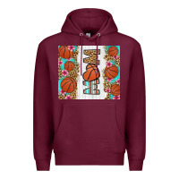 Burgundy basketball mom Premium Hoodie - LillyAllenDesigns