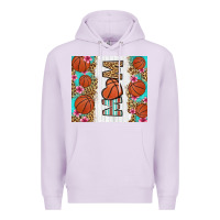 Lilac basketball mom Premium Hoodie - LillyAllenDesigns