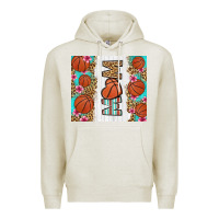 Oatmeal Heather basketball mom Premium Hoodie - LillyAllenDesigns