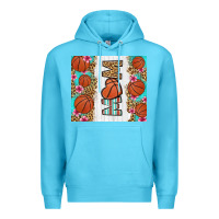 Ocean Blue basketball mom Premium Hoodie - LillyAllenDesigns