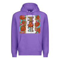 Purple basketball mom Premium Hoodie - LillyAllenDesigns
