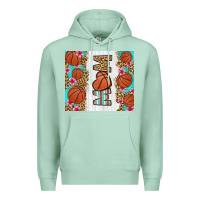 Seafoam basketball mom Premium Hoodie - LillyAllenDesigns