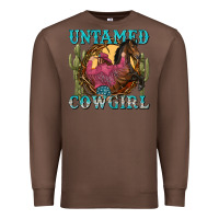 Chestnut untamed cowgirl Premium Sweatshirt - NancyCooperArtShop