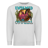Dove Grey untamed cowgirl Premium Sweatshirt - NancyCooperArtShop