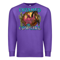 Purple untamed cowgirl Premium Sweatshirt - NancyCooperArtShop