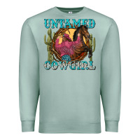 Seafoam untamed cowgirl Premium Sweatshirt - NancyCooperArtShop