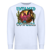 White untamed cowgirl Premium Sweatshirt - NancyCooperArtShop