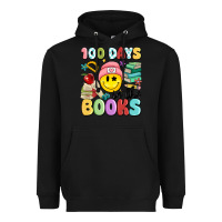 Black 100 days in the books Heavyweight Hoodie - MaliasSmallBusiness