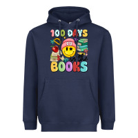 Navy 100 days in the books Heavyweight Hoodie - MaliasSmallBusiness