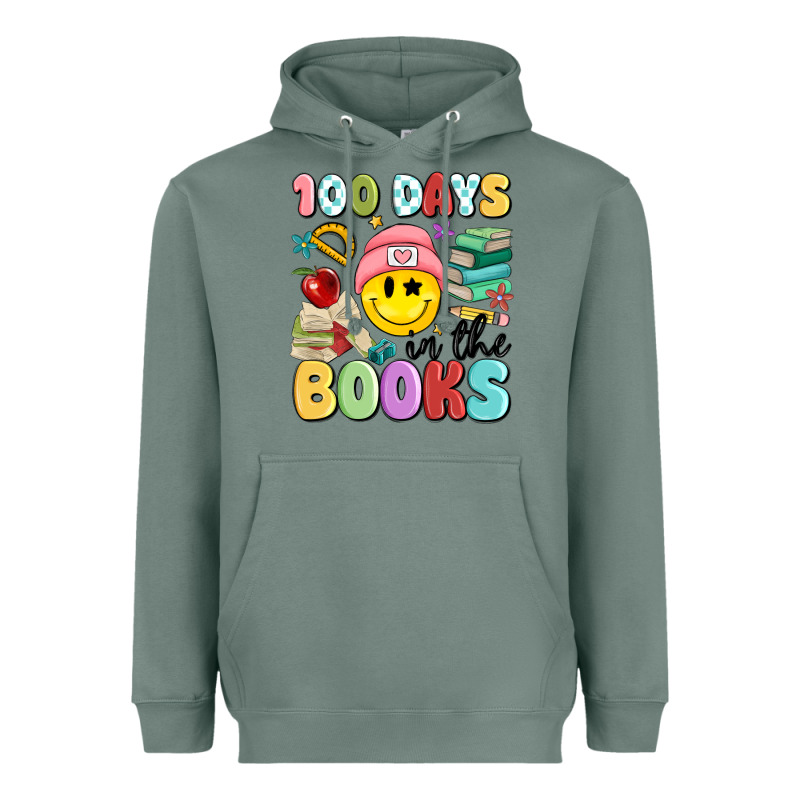 100 Days In The Books Heavyweight Hoodie by MaliasSmallBusiness | Teevron