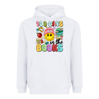 White 100 days in the books Heavyweight Hoodie - MaliasSmallBusiness