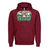 Burgundy escape to the unknown Zipper Hoodie - NancyCooperArtShop