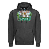 Charcoal Heather escape to the unknown Zipper Hoodie - NancyCooperArtShop