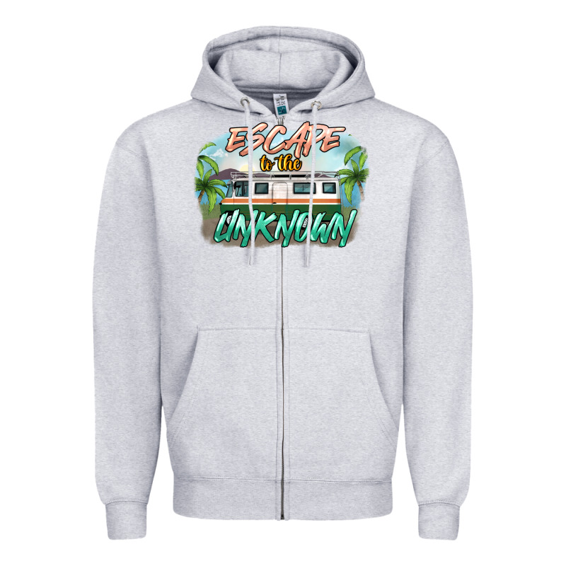 Escape To The Unknown Zipper Hoodie by NancyCooperArtShop | Teevron