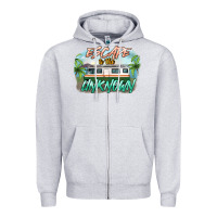 Heather Grey escape to the unknown Zipper Hoodie - NancyCooperArtShop