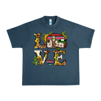 Midnight Navy love caravan Urban Heavy Tee - BarkalooDesign