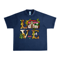 Navy love caravan Urban Heavy Tee - BarkalooDesign