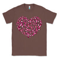 Chestnut breast cancer ribbon heart Classic Tee - AdoDesignShop
