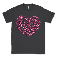 Smoke breast cancer ribbon heart Classic Tee - AdoDesignShop