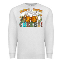 Oatmeal Heather western cheers with ghosts Premium Sweatshirt - NancyCooperArtShop
