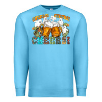 Ocean Blue western cheers with ghosts Premium Sweatshirt - NancyCooperArtShop