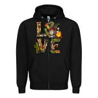 Black love camping gnome Zipper Hoodie - BarkalooDesign