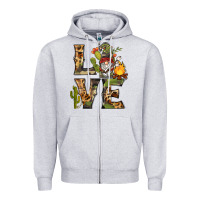 Heather Grey love camping gnome Zipper Hoodie - BarkalooDesign