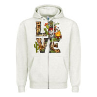 Oatmeal Heather love camping gnome Zipper Hoodie - BarkalooDesign