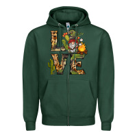 Sports Green love camping gnome Zipper Hoodie - BarkalooDesign