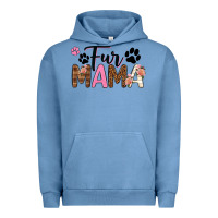 Pigment Pebble Blue fur mama Urban Hoodie - texasbilliewilder