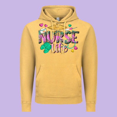 Nurse Life Vintage Hoodie Designed By Texasbilliewilder