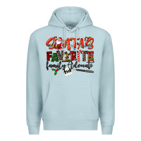 Blue Mist santa's favorite family advocate Premium Hoodie - LillyAllenDesigns