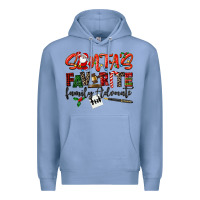 Colony Blue santa's favorite family advocate Premium Hoodie - LillyAllenDesigns