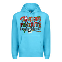 Ocean Blue santa's favorite family advocate Premium Hoodie - LillyAllenDesigns