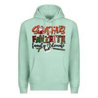 Seafoam santa's favorite family advocate Premium Hoodie - LillyAllenDesigns