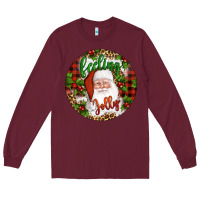 Burgundy Christmas feeling jolly santa Long Sleeve Tee - Artiststas