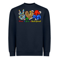 Navy peace love understand Heavyweight Sweatshirt - Zillion Design Studio