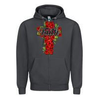Smoke faith floral cross Zipper Hoodie - NancyCooperArtShop