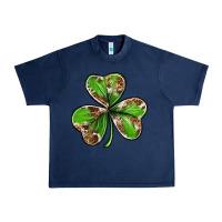 Navy Cowhide leopard shamrock 4th of july Urban Heavy Tee - Neo Western