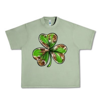 Oil Green Cowhide leopard shamrock 4th of july Urban Heavy Tee - Neo Western