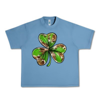 Pebble Blue Cowhide leopard shamrock 4th of july Urban Heavy Tee - Neo Western